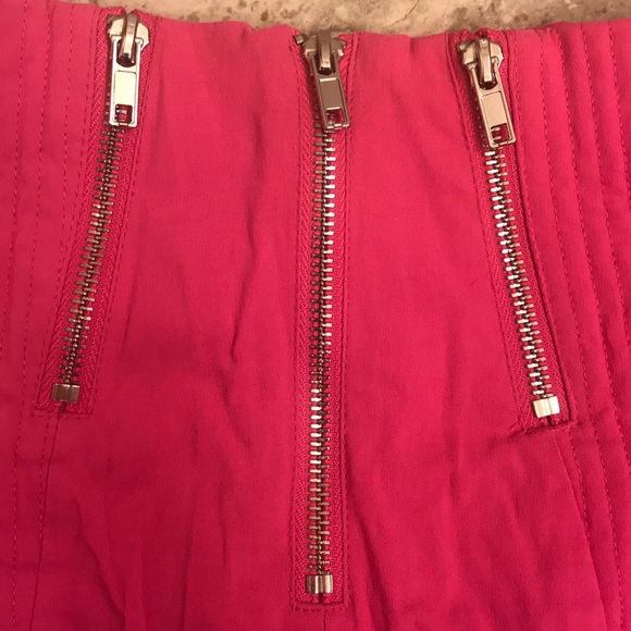 H&M Skirts Pink Mini Skirt With Zippers Poshmark